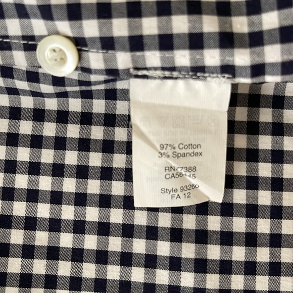 Blouse by J.Crew black/white check in extra small - Picture 5 of 6